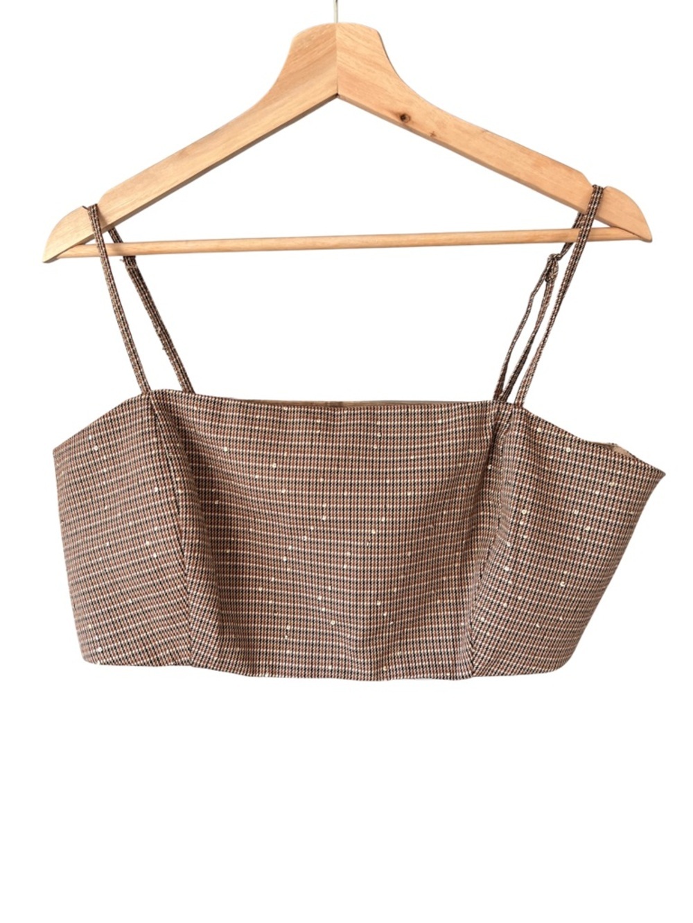 House of Harlow 1960 Taupe Wide-Leg Trouser Crop Top Pant Set - Picture 5 of 9
